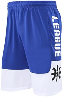 מכנסיים קצרים של כדורסל פלוסיאן מכנסי כדורסל עם כיסי רוכסן אימון ברשת מכנסי כושר פעילים - 3 חבילה ...