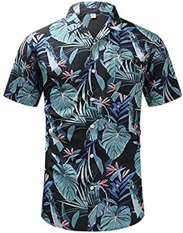 חולצות פרחוניות בהוואי גברים כפתור קל משקל למטה חולצות חוף הטרופיות חולצות קיץ מזדמנים חולצה בסיסית