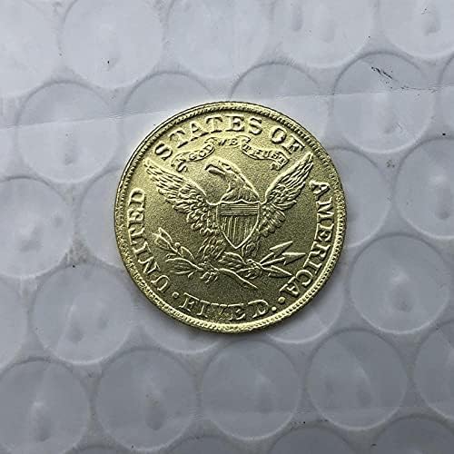 1866 אמריקה ליברטי מטבע מטבע נשר מצופה זהב מצופה זהב מטבע מטבע מועדף מטבע זיכרון מטבע אספנות מטבע מזל
