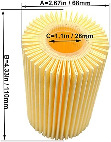 פילטר שמן פיולוסד, כמות 5, מתאימה לטויוטה אבאלון קאמרי היילנדר Rav4 Sienna Tacoma Venza Lexus ES350