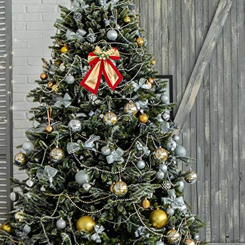 2 יחידות חג המולד עץ קשתות קישוטי עם פעמוני חג המולד עץ קישוטי חג המולד תליית גדול קשתות עבור חג המולד