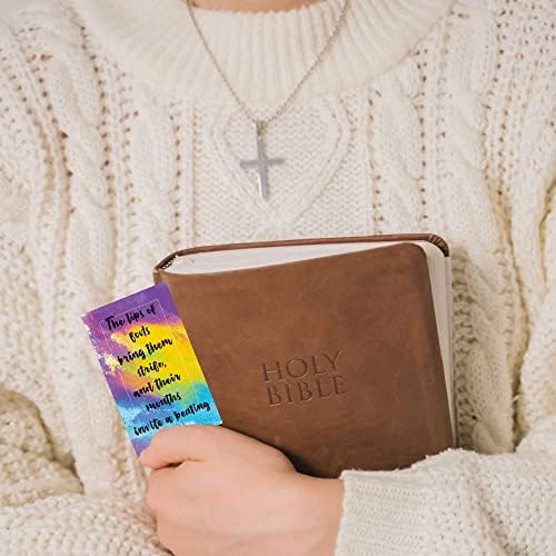 60 מיני כרטיסי פסוק מקרא עם ציטוטים מעוררי השראה בכתובים, 3. 5 על 2 אינץ ' כרטיסי תפילה נוצריים יומיים