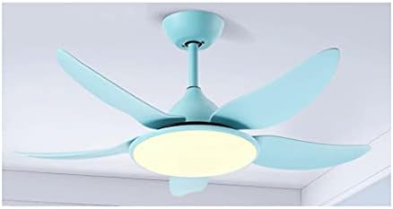 מאוורר תקרה עם אורות 52 אינץ 'מאוורר תקרה יצירתי עם מאווררי תקרה בהירים 3 צבעים והפוכים עם מרוחק לסלון