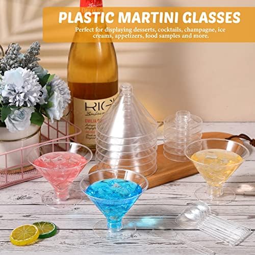 100 אריזות משקפי מרטיני פלסטיק חד פעמי 5 גרם כוסות קינוח מיני כוסות ירייה פלסטיק ברורות כוסות פודינג