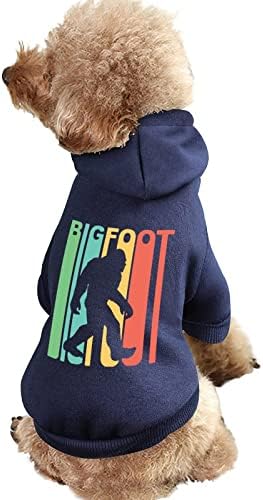 רטרו ביגפוט צללית קפוצ'ונים לחיות מחמד סוודר כלבים חמים רכים חליפות לחיות מחמד מודפסות עם כובעים