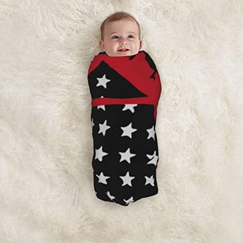 LINEMAN דגל אמריקאי שמיכה לתינוק מקבלת שמיכה לתינוקות יילוד יילוד עטיפת פעוטון