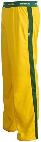 יוניסקס דגל ברזיל ירוק קפוארה צהובה ירוקה לילדים אומנויות לחימה נוער מכנסיים ספורט אלסטי