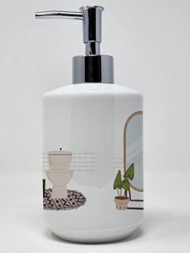 אוצרות קרוליין WDK5720SOAP BORZOI במתקן סבון קרמיקה אמבטיה, בקבוקי משאבה של מתקן סבון יד למטבח אמבטיה,