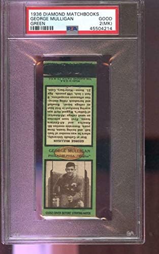 1936 ספרי משחקים של Diamond Book Book Cover George Mulligan PSA 2 MK כרטיס מדורגים - אביזרי כרטיס כדורגל