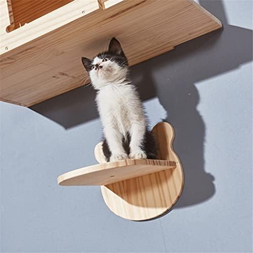 חתול עץ חתולי טיפוס מסגרת קיר רכוב מוצק עץ חתולים קפיצות פלטפורמת מסגרת חתולי עץ לחיות מחמד ריהוט חתלתול