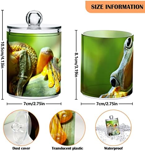 חיה של צפרדע Yyzzh בג'ונגל ירוק יער 4 חבילה מתקן מחזיק QTIP לכדור כותנה כפפות עגול חוט דנטוויל 10 גרם