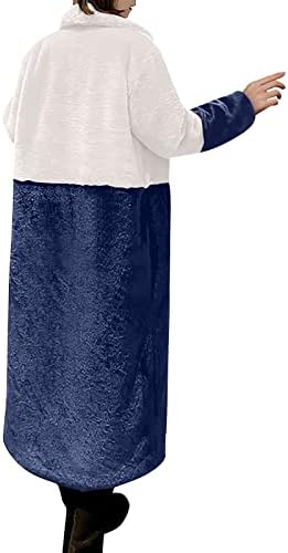 מעילי חורף של Foviguo נשים, שרוול ארוך קרדיגן נקבה מודרנית טוניקה חורפית טוניקה ביתית חמה קרדיגן דש