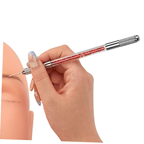 עטי קעקוע קבועים איפור נשים מיקרו אקריליק מיקרובליידינג מחט אדום מיקרובלייד עיפרון מחזיק נייד עט קעקוע