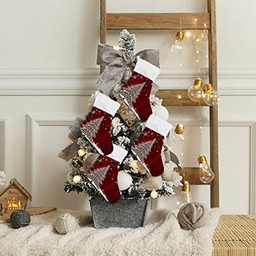 גרבי חג המולד של Alaza עץ חג המולד קלאסי קלאסית קישוטים לגרביים קטנים מותאמים אישית לעיצוב המסיבות של