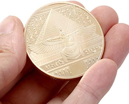 מטבעות מצופים זהב מטבעות ספינקס מצרים עתיקות למטבעות אתגר מתנה לאוסף