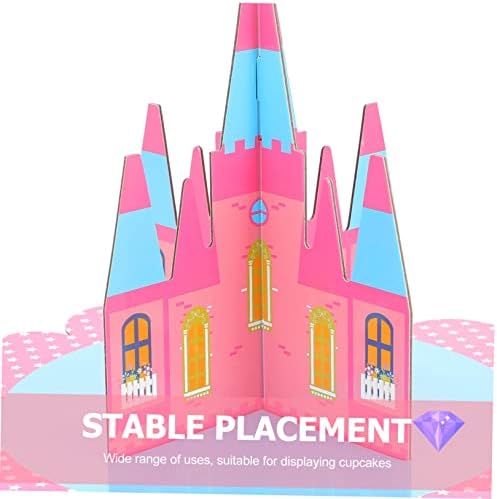 ABAODAM 1 PC CUPCAKE CASTLE CASTE STAD STAD MINI עוגות עמד