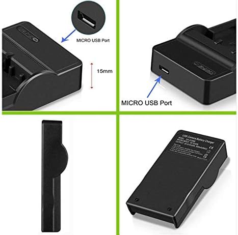 מטען סוללות מיקרו USB עבור Sony Cyber-Shot DSC-HX9, DSC-HX9V, DSC-HX9V/B, DSC-HX9V/N מצלמה דיגיטלית