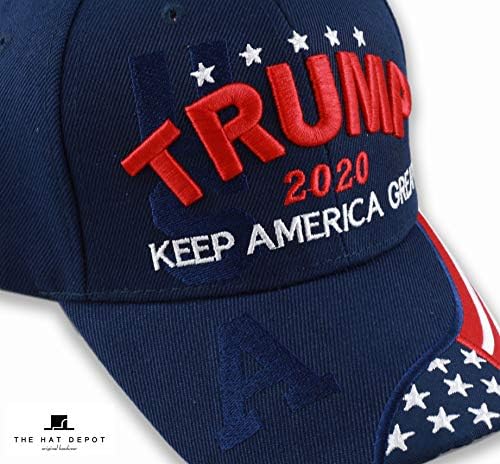 את כובע דיפו מקורי בלעדי דונלד טראמפ לשמור אמריקה נהדר / להפוך אמריקה נהדר שוב 3 ד חתימת כובע
