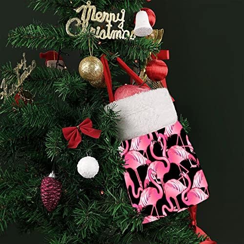 חמוד פלמינגו חג המולד שקיות חמוד לשאת אחסון פאוץ כיס עבור סוכריות מתנת חג המולד עץ תליית דקורטיבי