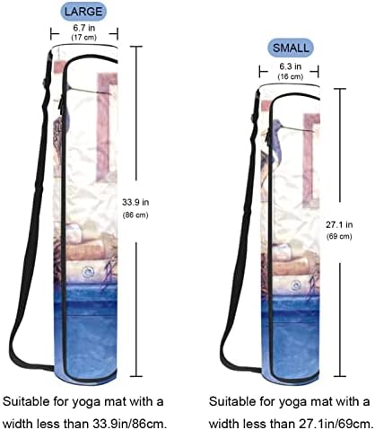תיק מזרן יוגה של רטגדן, אלמנטים על חוף הים מנשא מזרן יוגה עם רוכסן מלא תיק נשיאה עם רצועה מתכווננת לנשים