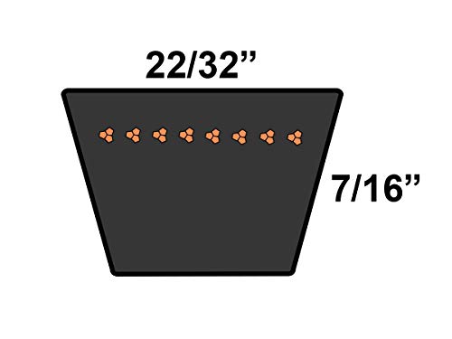 D&D PowerDrive T23505 חגורת החלפת אליס צ'למרס, רצועה אחת, גומי