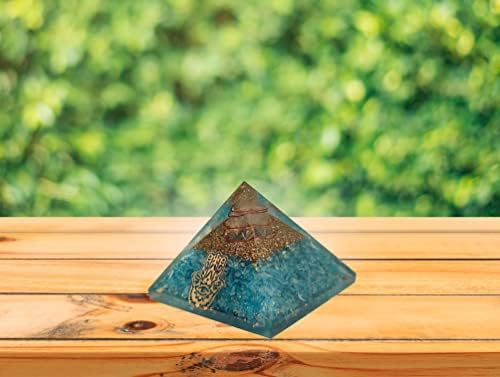 Sharvgun Pyramid Pyramid Apatite Stone Shri Yantra-Flower הגנה על אנרגיה שלילית ריפוי קריסטל אבן חן
