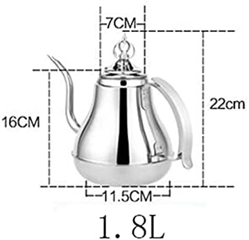 HNBBF 1.8L/1.2L קומקום מפלדה אל חלד, קומקום זהב וכסף עם פילטר, מבשלת מטבח שחור וירוק תה משקאות דוד משקאות