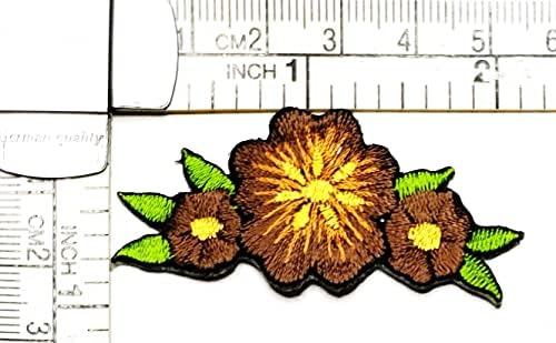 קליינפלוס 3 יחידות. מיני חום יסמין פרח תיקון מלאכות אמנויות תפירת תיקון פרחי בר רקום ברזל על לתפור על