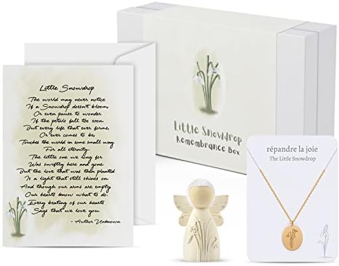 קטן שַׁלגִית זיכרון תיבת - הפלה מתנות לאמהות - זיכרון מלאך צלמית עבור מתאבל הורים-אהדה מתנה עבור אובדן