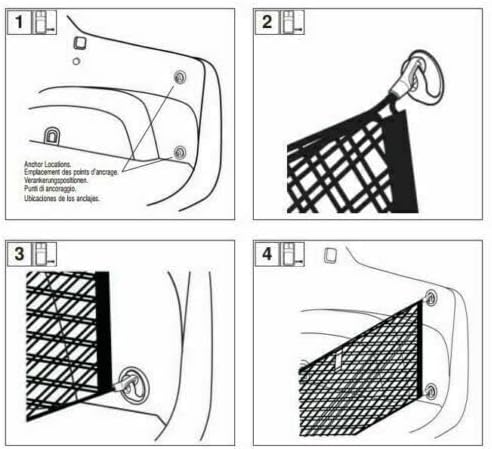 Eaccessories ea מארגן תא המטען מטען נטו עבור Subaru Crosstrek 2018-2023-רשת מטען בסגנון מעטפה לרכב שטח-פרמיום