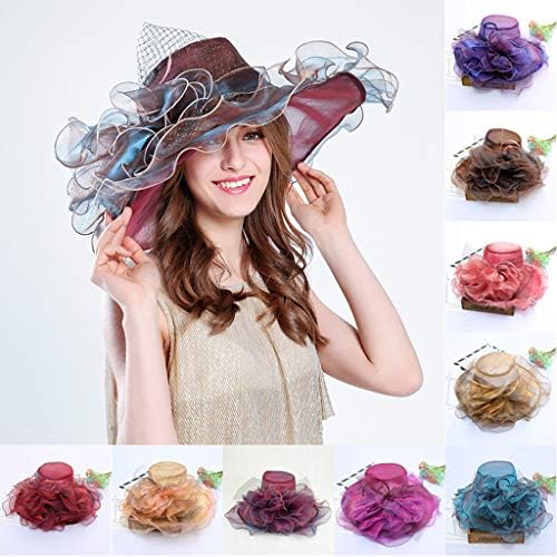 נשים תחרה פרחי פרחי קשת כובע כובע שמש כובעי כובעי כובעי תה כלות מסיבת כובע חתונה כובע אלגנטיות עיניים