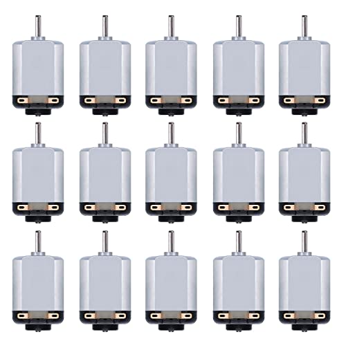 Dafurui Mini DC Motor ， 15 PCS DC 1V-6V 18000RPM DC ערכת מנוע חשמלית קטנה לפרויקטים של תחביב ארדואינו