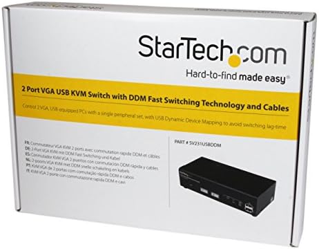 StarTech.com מתג 2 יציאות עם מתג מיתוג מהיר וכבלים - מתג מיתוג מהיר - מתג מיתוג מהיר