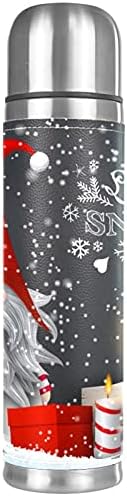 חוסם חג המולד סנטה ושלג נירוסטה תרמוס בקבוק מים מבודד עם מכסה 17 גרם ספל ספל ספורט בקבוק מים, בקירות