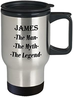ג'יימס - האיש המיתוס האגדה מתנה לספל קפה מדהים - ספל נסיעות 14oz