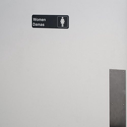 גברים/קבאלרוס ונשים/דמאס שירותים מוגדרים, צלחת דלת שירותים למסעדה עסקית, 3 x 9