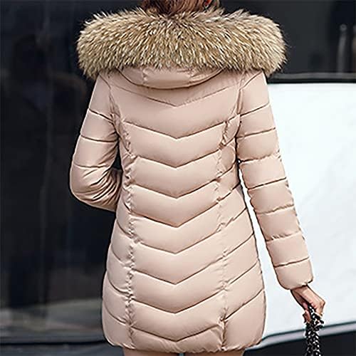 מעילי חורף בגודל Foviguo Plus לנשים, מעיל שרוול ארוך לנשים פאב אנקנטו סתיו סתיו ארוך מעילי כותנה