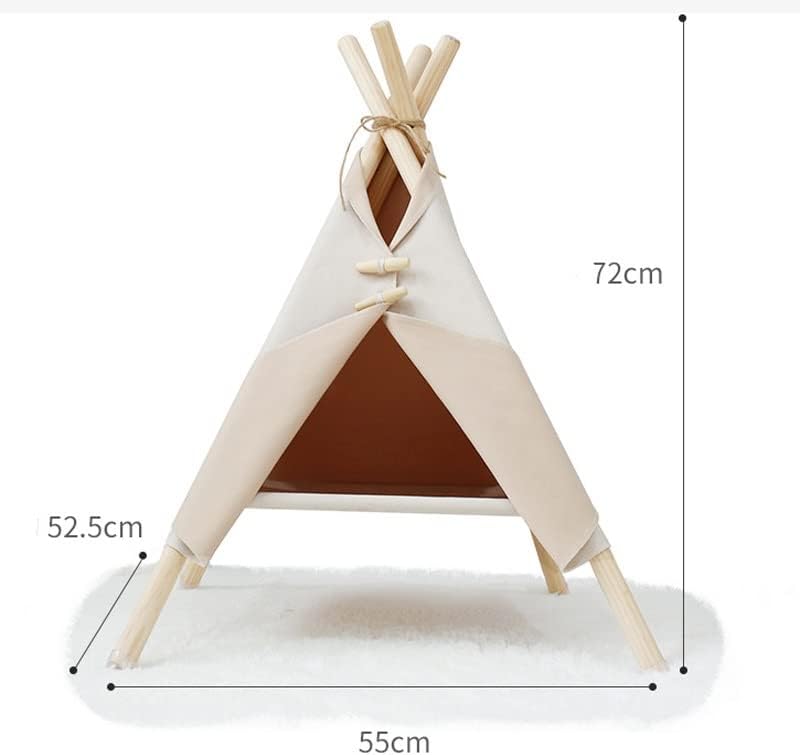 WZHSDKL PET TEEPEE CATS בית מיטה אוהל מתקפל נייד עם כרית עבה הרכבה קלה כושר אביב קיץ