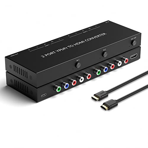 רכיב דו-כיווני לממיר HDMI, רכיב 2 YPBPR RGB + R/ L שמע לממיר HDMI תמיכה 720P/ 1080P 24BIT 60Hz LPCM