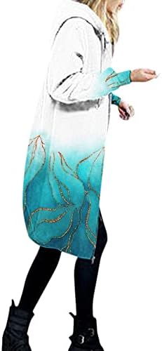 נשים מזדמנים של קפוצ'ונים מזדמנים טוניקה סווטשירט סווטשירט ארוך עם קפוצ'ון חורף אופנה חורפית קפוצ'ון