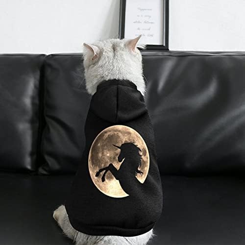 חד קרן עם קפוצ'ונים מחמד ירח מלא סוודר כלבים חמים רכים חליפות חיות מחמד דפוס עם כובעים