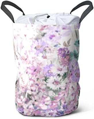 צבעי מים פרח נסיעות כביסה תיק עם שרוך מכונת רחיץ גדול בגדים מלוכלכים ארגונית עבור מחנה לצייר מחרוזת