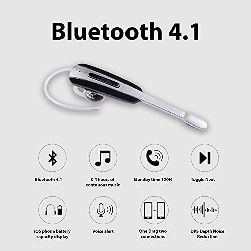 אוזניות Tek Styz התואמות ל- Zte Wego באוזן האוזנייה של Bluetooth Bluetooth האוזני