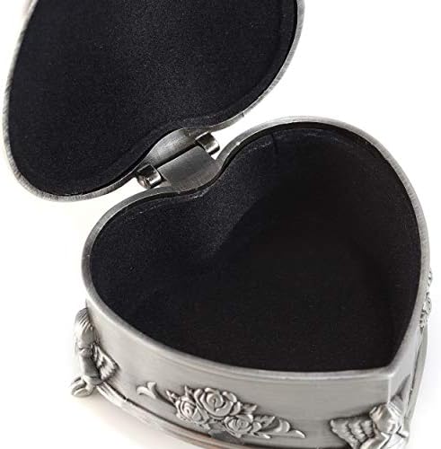 קופסת תכשיטים אירית בצורת לב מאי הכביש עולה בדיקת מדליון מיוצרת באירלנד