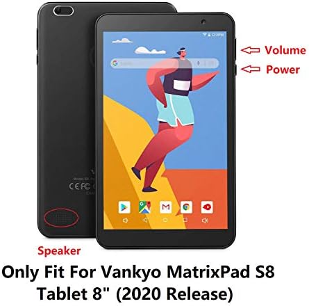 IshoppingDeals תואם, תואם חצי שקוף חצי שקיף כיסוי מארז TPU עם מרקם עבור Vankyo Matrixpad S8 Android