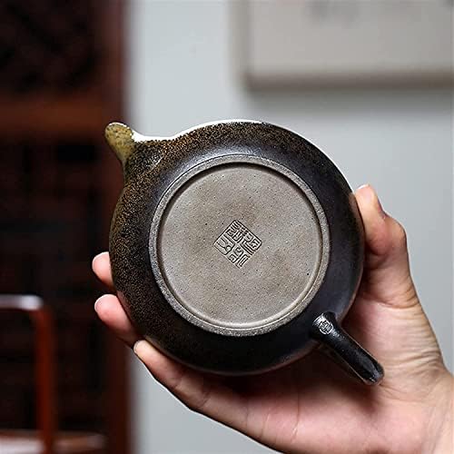 Havefun Kettle Teapot Teapot 230 מל עפרות גולמיות בוץ שחור סיר תה מסורתי סיר סגול חרס קומקום תה.