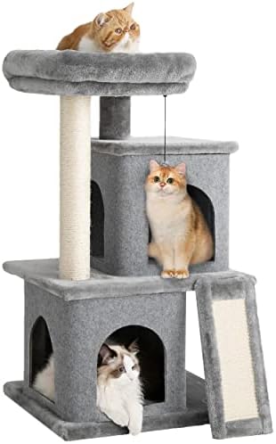 מודרני חתול עץ לחתולים גדולים-גבוה חתול טיפוס מגדל עבור מקורה חתולים עם עץ חתול דירה, ערסל וגירוד הודעה