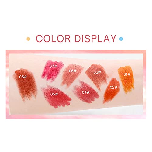 8 צבעים מיני כמוסה שפתון סטים, לאורך זמן שפתיים קל צבע עמיד למים מיני מט שפתון, כמוסות קטיפה שפתון גלולת