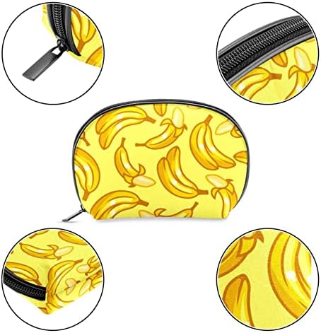 תיק טואלטיקה, תיק קוסמטי של איפור נסיעות לנשים גברים, קריקטורה בננה פירות צהובה מקסימה