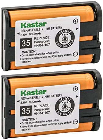 KASTAR 2-PACK HHR-P107A החלפת סוללה ל- PANASONIC KX-TG6073 KXTG6073 KX-TG6073PK KXTG6073PK KX-TG6073S